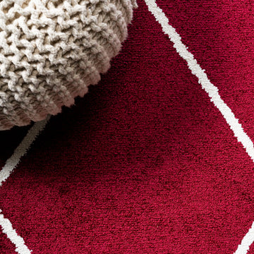 Cole Minimalist Diamond Trellis Area Rug